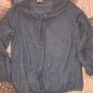 Blues 3/4 sleeve blouse